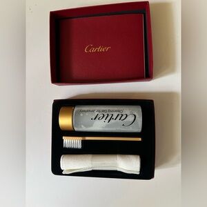 Cartier Jewelry Cleaning Kit red with gold accent
